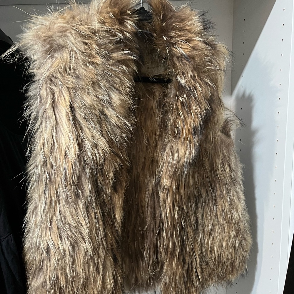 COPY - Yves Salomon Raccoon Knitted Vest size 34